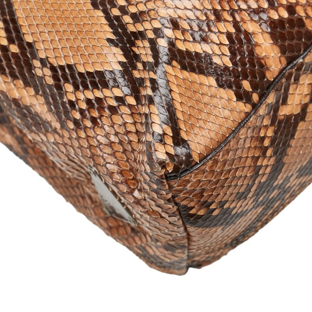 Prada Python Leather Brown Handbag - image 5